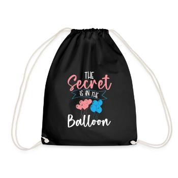 The secret is in the balloon - Drawstring Bag - black - Front