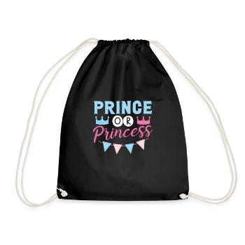 Prince or Princess - Drawstring Bag - black - Front