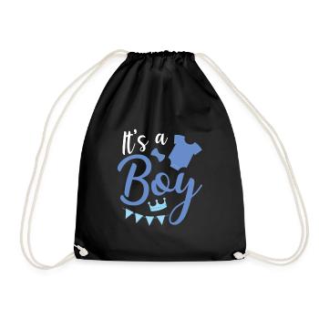 It's a boy - Drawstring Bag - black - Front