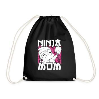 Maman ninja mignonne - Sac de sport léger - noir - Devant