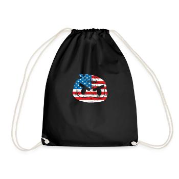 Drapeau ninja des États-Unis - Sac de sport léger - noir - Devant