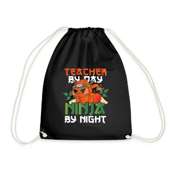 Professeur ninja la nuit - Sac de sport léger - noir - Devant