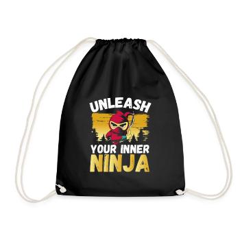 Libérez votre ninja intérieur - Sac de sport léger - noir - Devant