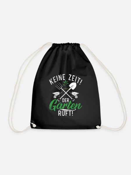 Keine Zeit! Der Garten ruft Design - Turnbeutel - Schwarz