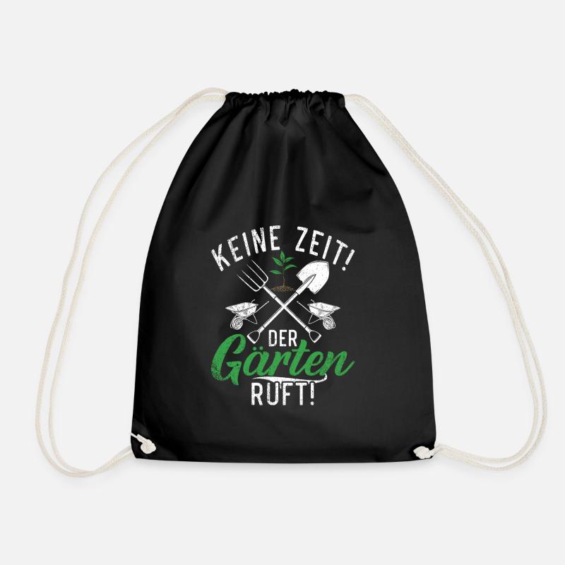 Keine Zeit! Der Garten ruft Design - Turnbeutel - Schwarz