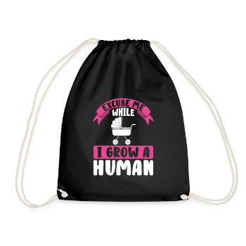 A person grows in me - Drawstring Bag - black - Front