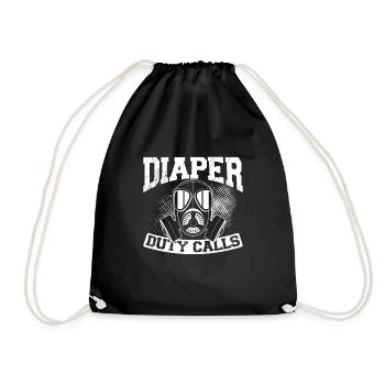 Diaper service calls - Drawstring Bag - black - Front