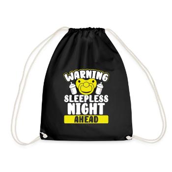 Avertissement nuit blanche à venir - Sac de sport léger - noir - Devant