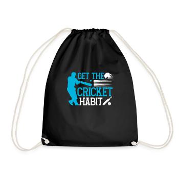 Prenez l’habitude du cricket - Sac de sport léger - noir - Devant