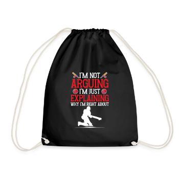 I'm not arguing, I'm just explaining - Drawstring Bag - black - Front
