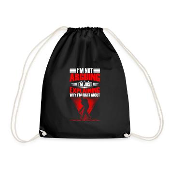 J’explique juste pourquoi j’ai raison - Sac de sport léger - noir - Devant