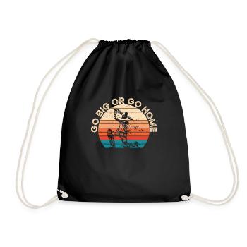 Become big or go home - Drawstring Bag - black - Front