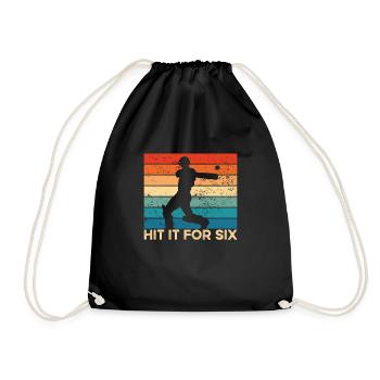 Beat it for six - Drawstring Bag - black - Front