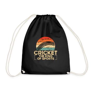 Cricket, the king of sport - Drawstring Bag - black - Front