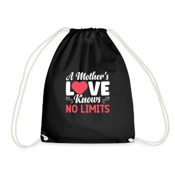 A mother's love knows no - Drawstring Bag - black - Front