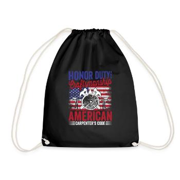 Artisanat, menuisier, menuisier - Sac de sport léger - noir - Devant