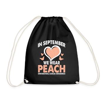In September, we wear - Drawstring Bag - black - Front