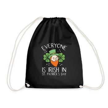 Today, everyone is Irish - Drawstring Bag - black - Front