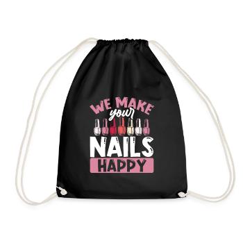 Nous rendons vos ongles heureux - Sac de sport léger - noir - Devant