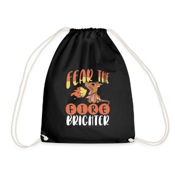 Craignez le feu du dragon plus brillant - Sac de sport léger - noir - Devant