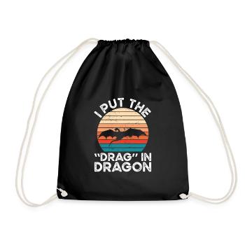 I've got the dragon in the dragon - Drawstring Bag - black - Front