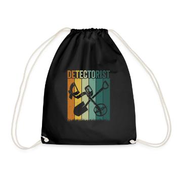 Detectorist Metal Detector Metal Detection - Drawstring Bag - black - Front