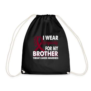 Wear burgundy for the Brother Throat - Drawstring Bag - black - Front