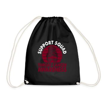 Support Squad Throat Cancer Awareness Month - Turnbeutel - Schwarz - Vorne