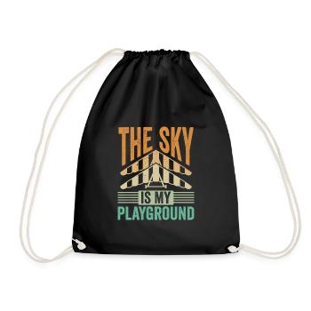 Le ciel avec des planeurs est mon terrain de jeu - Sac de sport léger - noir - Devant