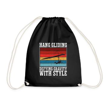 Defying gravity in style - Drawstring Bag - black - Front