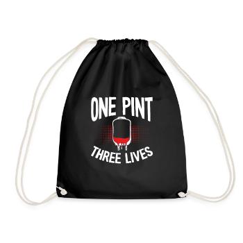 Ein Pint, Drei Leben - Turnbeutel - Schwarz - Vorne