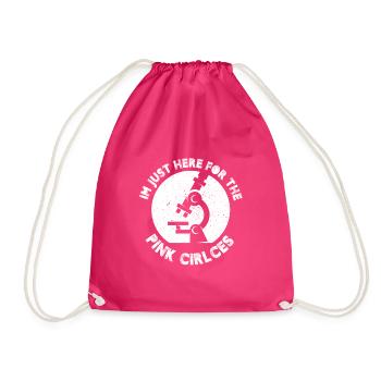 I'm just here for the pink circles - Drawstring Bag - fuchsia - Front