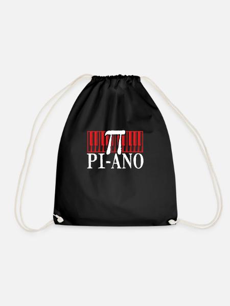 Pi Wie Klavier - Turnbeutel - Schwarz