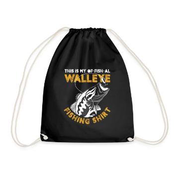 This is my of-fish-al Walleye Fishing - Turnbeutel - Schwarz - Vorne
