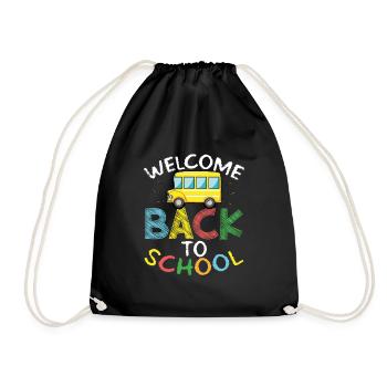 Écolier de retour à l’école - Sac de sport léger - noir - Devant