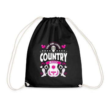 This girl loves country music - Turnbeutel - Schwarz - Vorne
