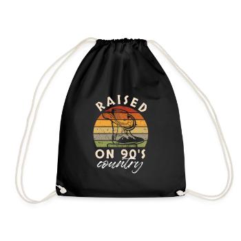 Raised on 90's country - Turnbeutel - Schwarz - Vorne