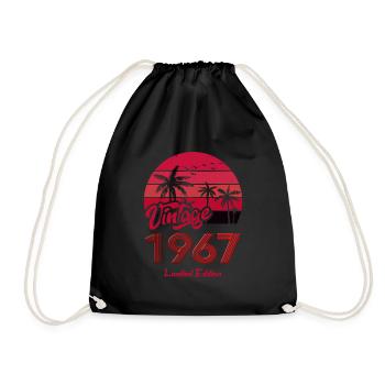 Vintage Year 1967 Limited Edition Red - Drawstring Bag - black - Front