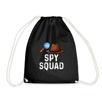 spy squad Design for a fan of spionage - Drawstring Bag - black - Front