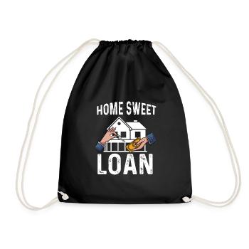 Home Sweet Loan Design pour un employé de banque - Sac de sport léger - noir - Devant