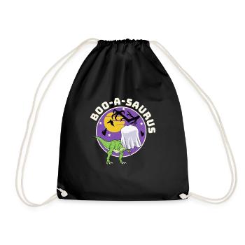 Boo-A-Saurus - Drawstring Bag - black - Front