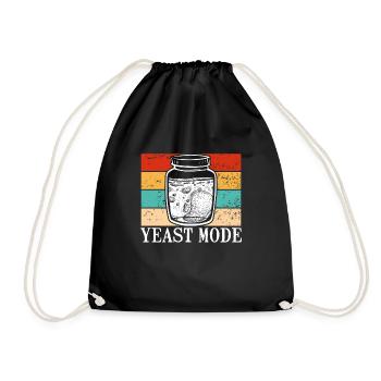 Levain en pot rétro - Sac de sport léger - noir - Devant