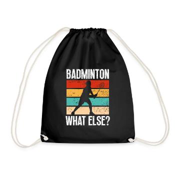 Joueur coloré de badminton - Sac de sport léger - noir - Devant