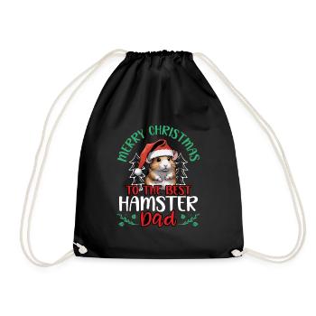 Joyeux papa hamster de Noël - Sac de sport léger - noir - Devant