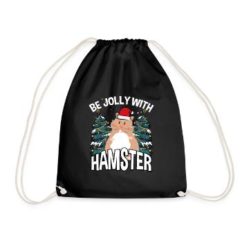Soyez joyeux avec les hamsters - Sac de sport léger - noir - Devant