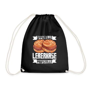 Offizielle Leberkäse Prüfstelle - Bayrisches Essen - Turnbeutel - Schwarz - Vorne