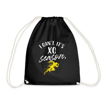 I cant its xc season Design for a xc sport fan - Turnbeutel - Schwarz - Vorne