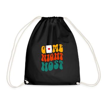 Funny Game Show Host - Trivia Night Family Gaming - Drawstring Bag - black - Front