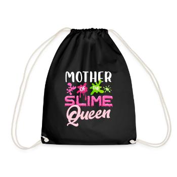 Mother Of The Queen - Best Mom Ever Slime Birthday - Turnbeutel - Schwarz - Vorne