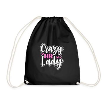 Crazy HR lady - Turnbeutel - Schwarz - Vorne